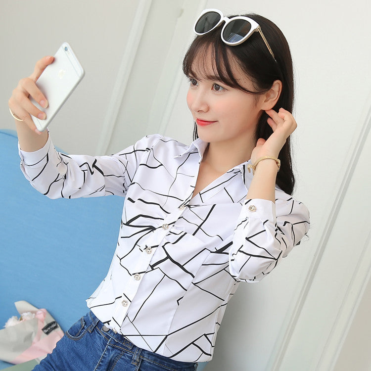 Women Long Sleeved Professional Formal Shirts Were Thin - Sophinity