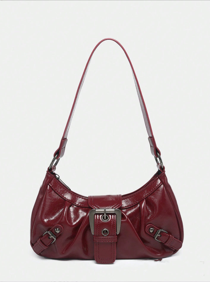 Women's Vintage Vintage Two-tone Leather Shoulder Bag - Sophinity