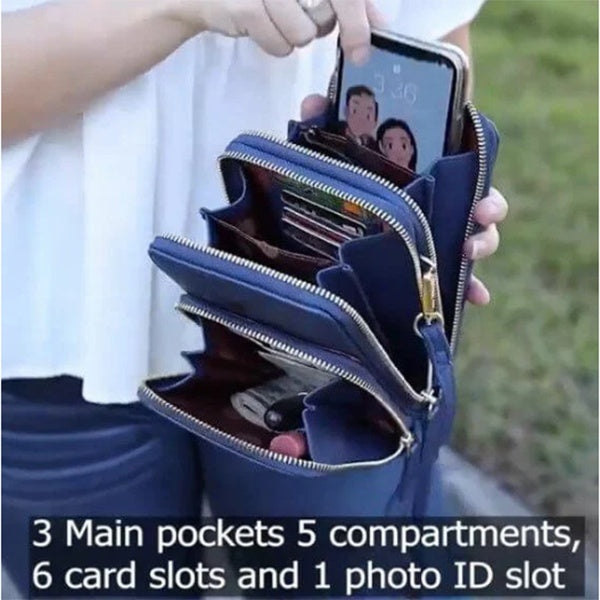 Crossbody Bag Women Tri-fold Pockets Phone Bags - Sophinity