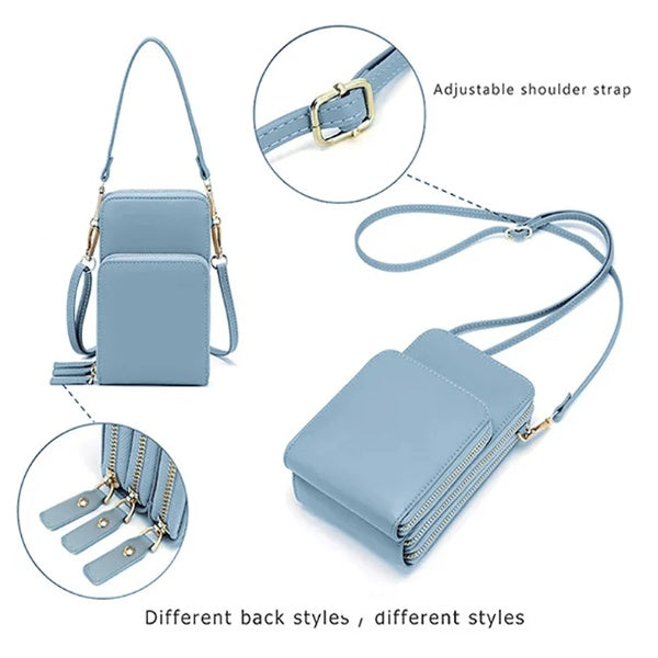 Crossbody Bag Women Tri-fold Pockets Phone Bags - Sophinity