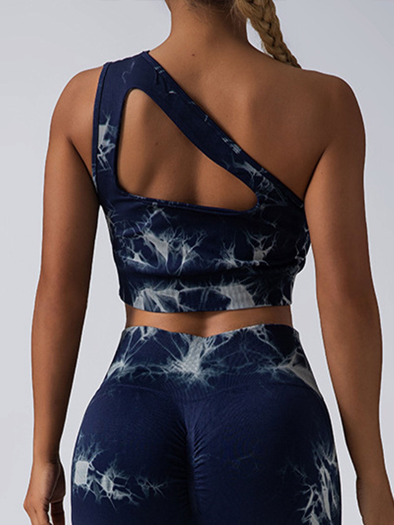 Seamless One Shoulder Sports Bra Scrunch Butt Lifting Leggings Gym Outfits Tracksuits