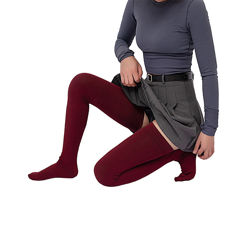 Autumn And Winter Plus Size Extended Cotton Over-the-knee Thigh Warm Socks