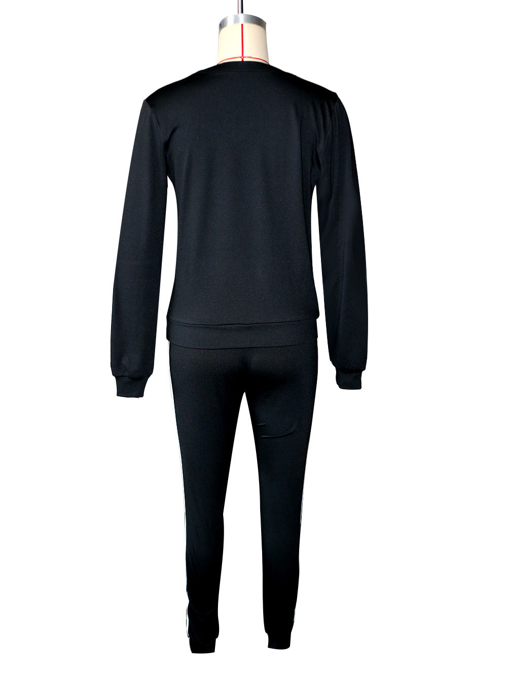 Women's Autumn And Winter Fleece-lined NOPE Letter Printing Long Sleeve Trousers Suit