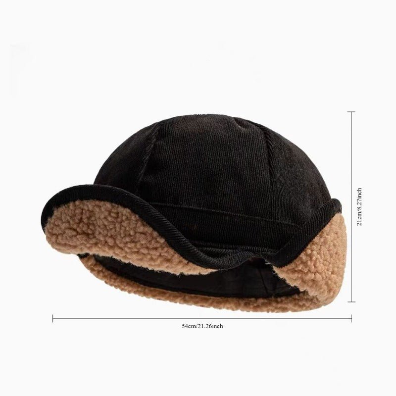Lamb Wool Thick Warm Duck Cap Ear Cap Men And Women Autumn And Winter Thick Cycling Lei Feng Hat Protection - Sophinity