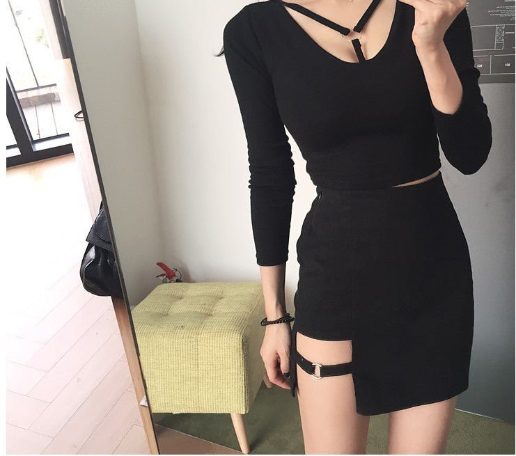 Irregular Sexy Skirt With Thin Hip Skirt - Sophinity