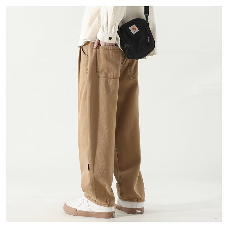 American Overalls Male Army Green Spring And Autumn Loose - Sophinity