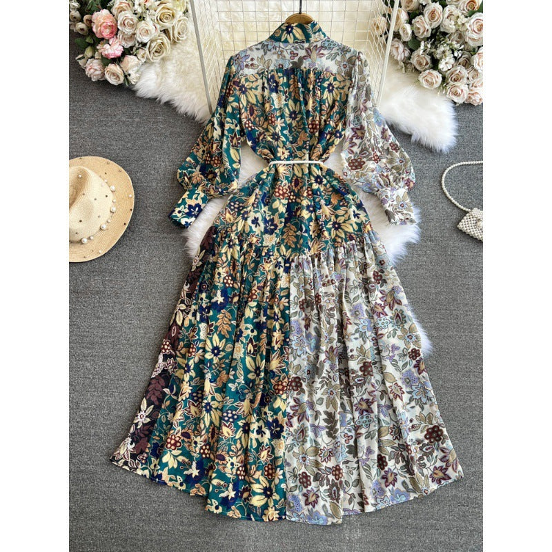 A-line Printed Formal Dress For Women - Sophinity