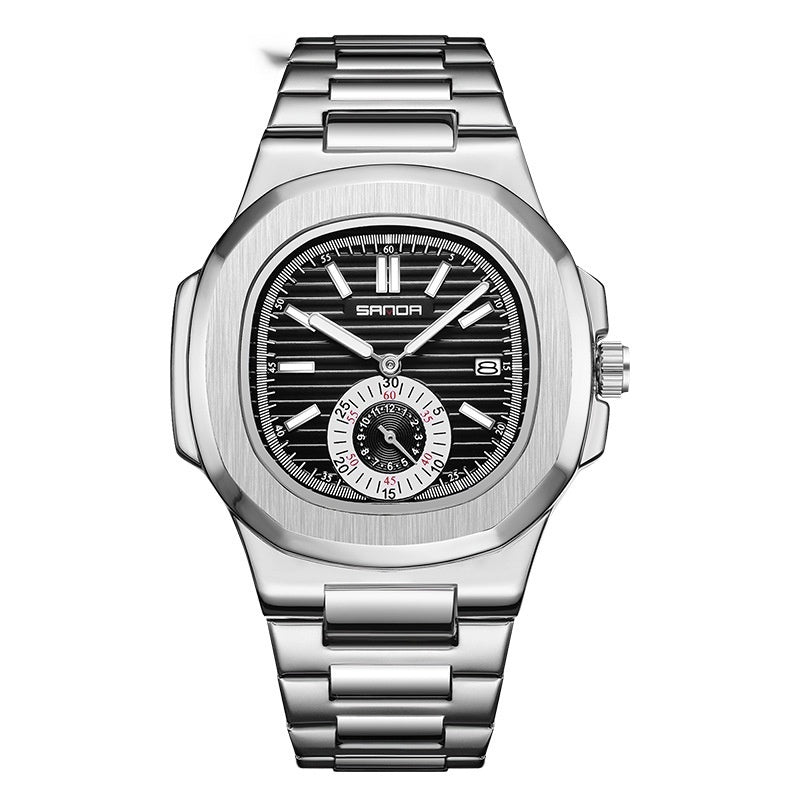 Steel Belt Luminous Calendar Quartz Watch 7020 Fashion Stainless Steel Waterproof Men's Watch - Sophinity