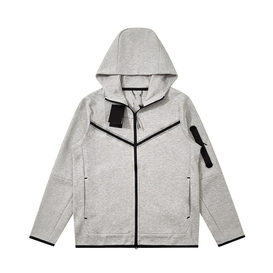 Cotton Knit Hooded Zip Shirt Athleisure - Sophinity