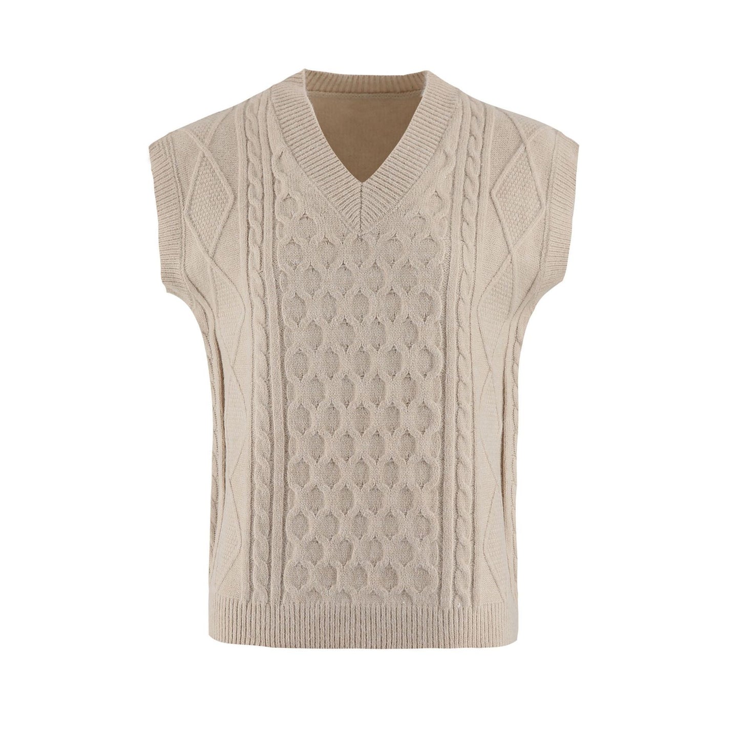 Women's V-neck Twisted Solid Color Top Sweater - Sophinity