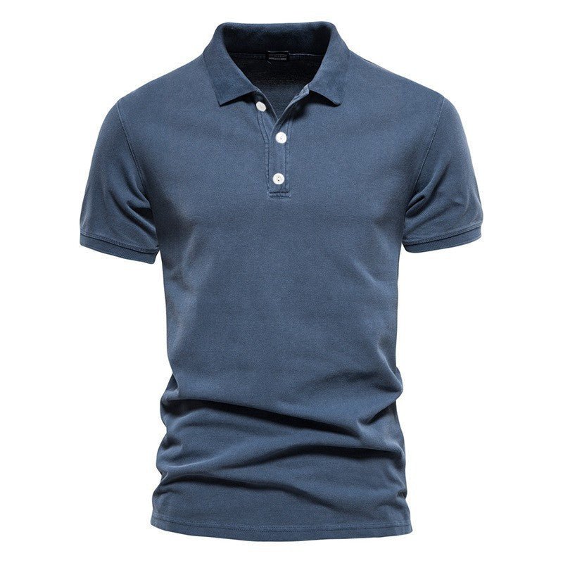 Lapel European And American Sports Men Twill Short Sleeve - Sophinity