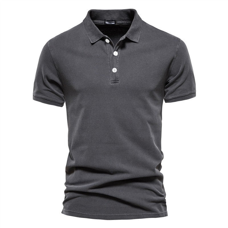 Lapel European And American Sports Men Twill Short Sleeve - Sophinity