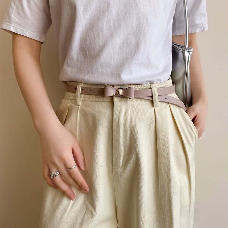 Women's Korean - style Bow Thin Belt All - matching - Sophinity