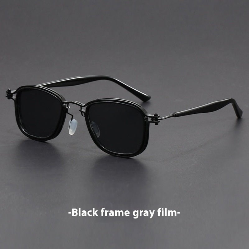 Plastic Metal Retro Square Frame Sunglasses - Sophinity