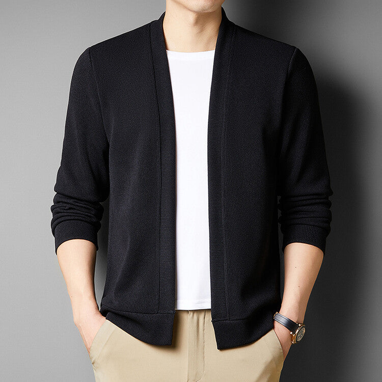 Spring New Fake Two-piece Men's Long-sleeved Knitted Cardigan - Sophinity