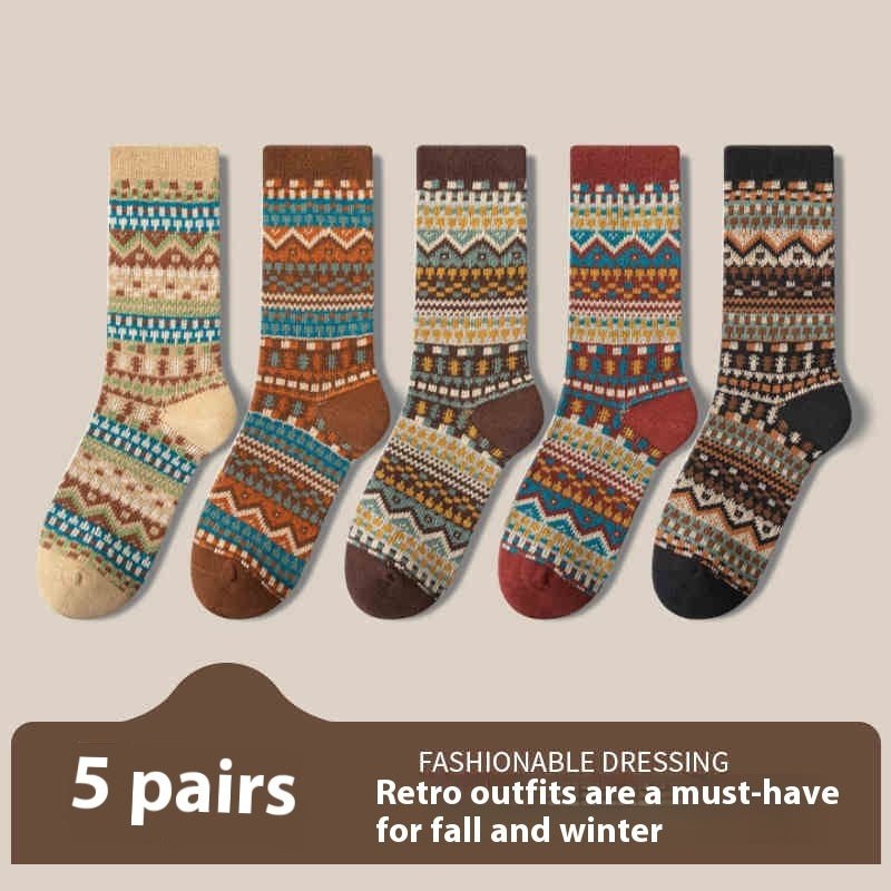 Retro Ethnic Style Socks For Women Deodorant - Sophinity