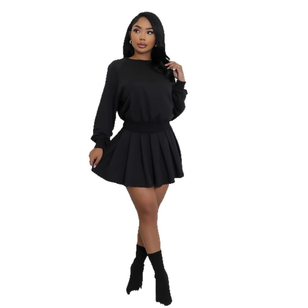 New Two-piece Casual Suit Long Sleeve Mini Skirt - Sophinity