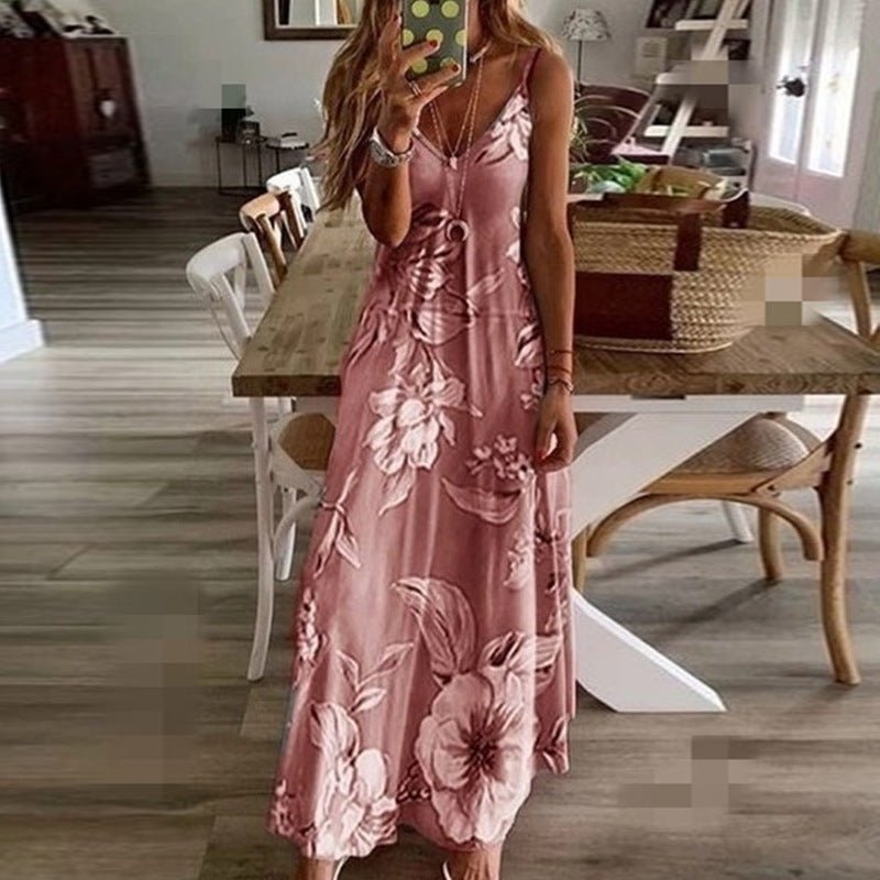 Women's Dress Long Flower Suspender Skirt - Sophinity
