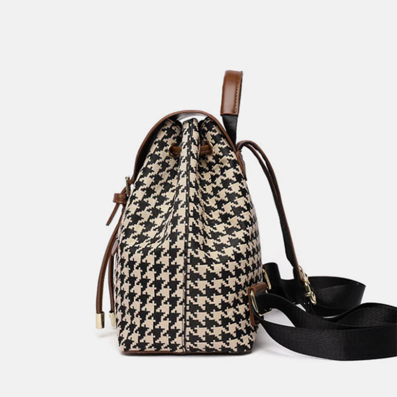 Houndstooth Backpack Women High Capacity Travel Bags Girls - Sophinity