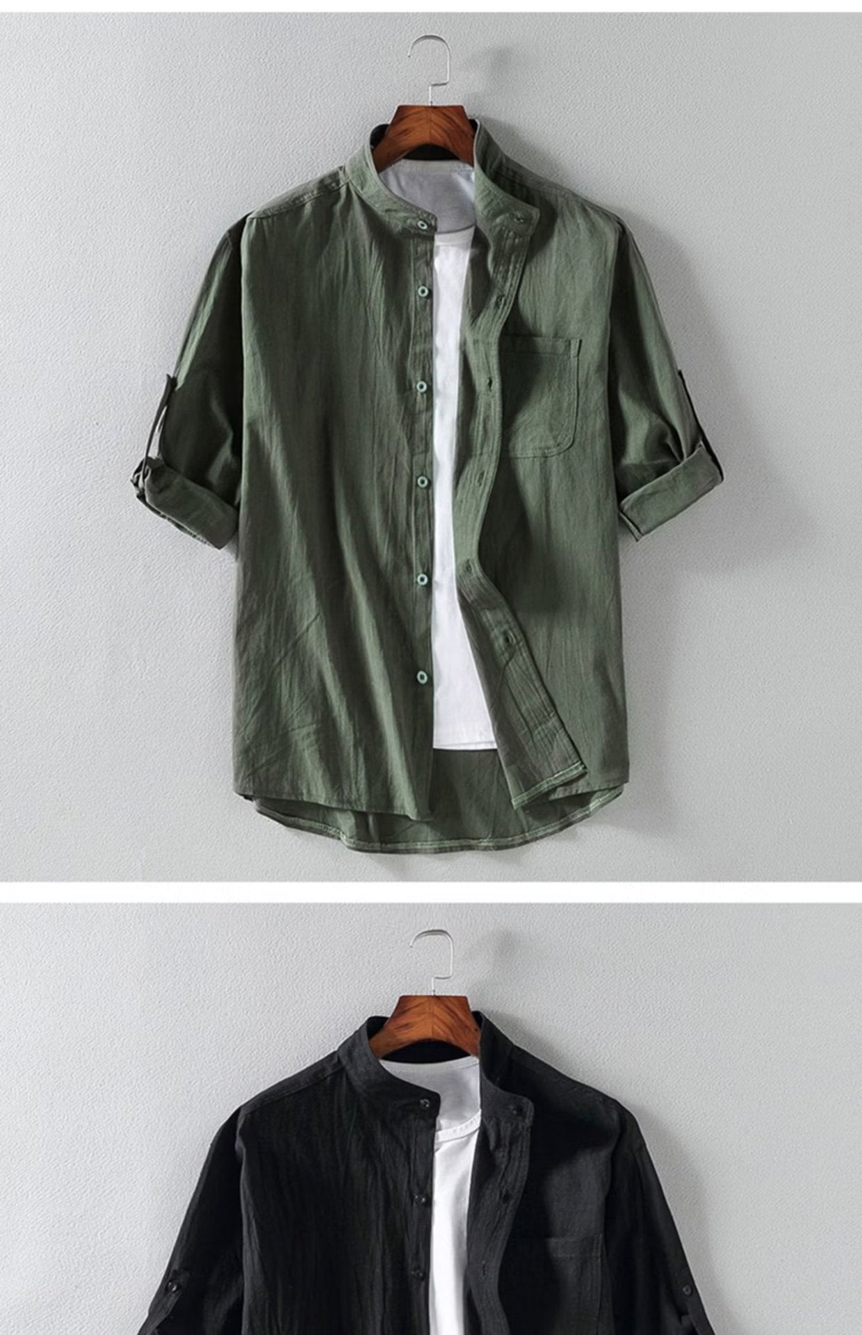 Summer Linen Shirt Men's Short Sleeve - Sophinity