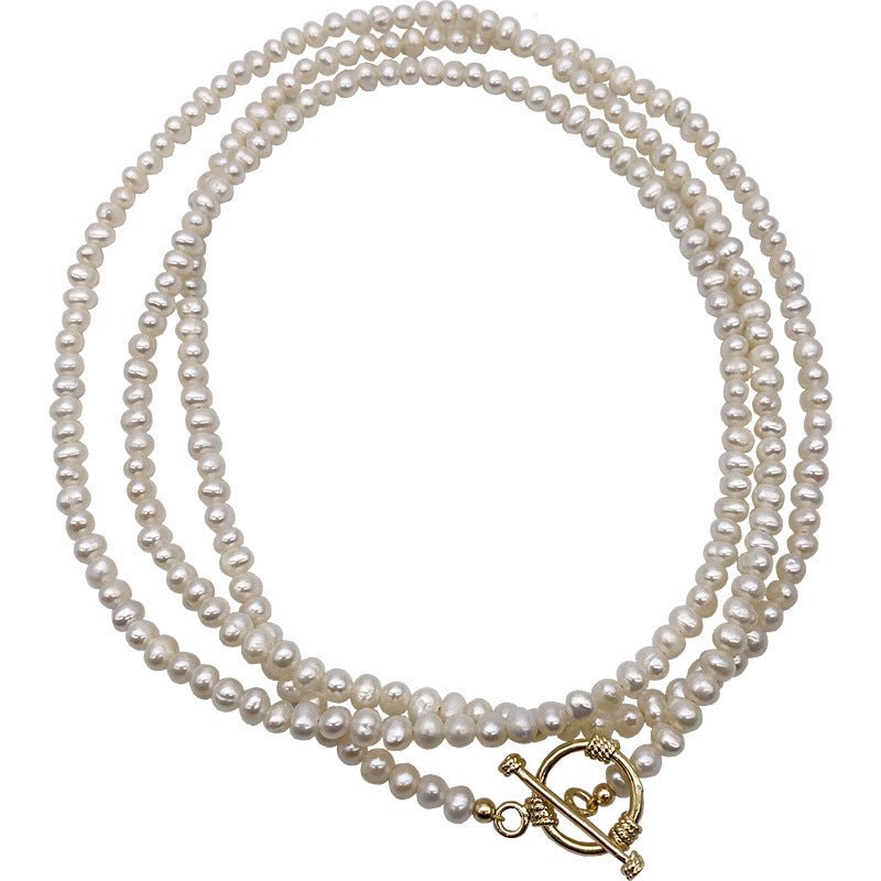 Special Interest Light Luxury Long Natural Freshwater Pearl Sweater Chain Elegant Necklace Women - Sophinity