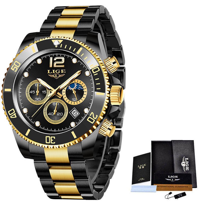 Quartz Watch Men's Sports Waterproof Watch Multi - function Chronograph - Sophinity