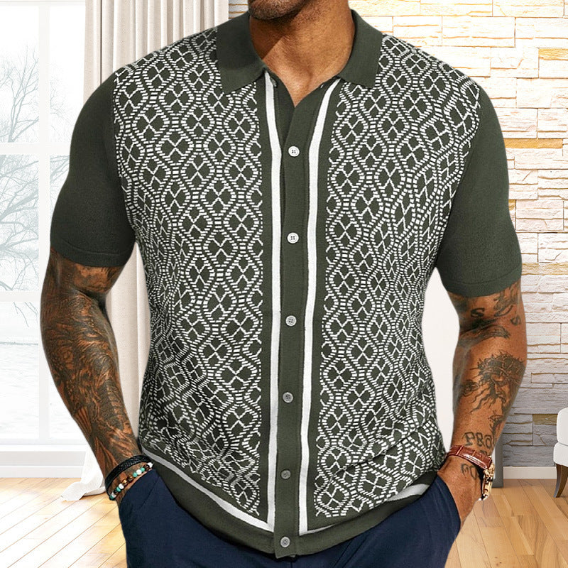 European And American Style Men's Casual Jacquard Sweater - Sophinity