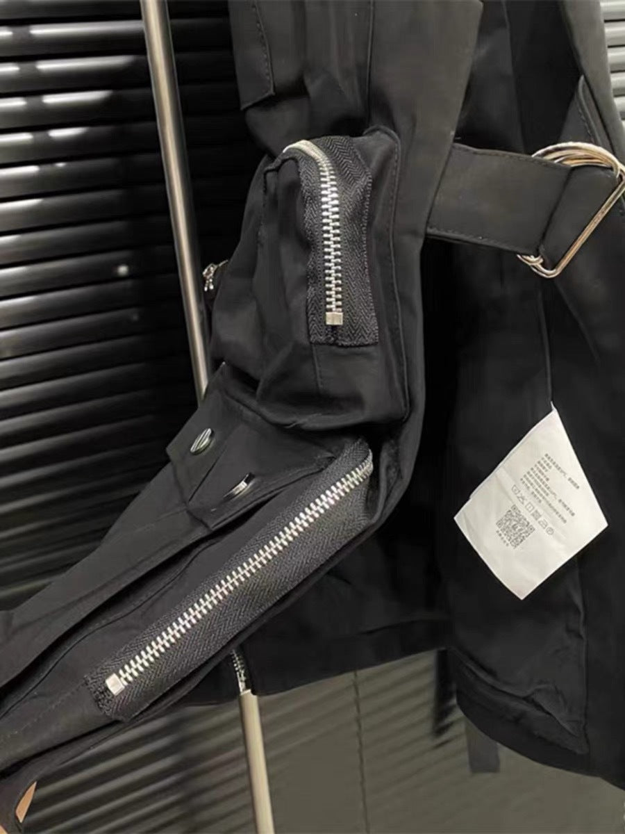 American Street Multi-pocket Mechanical Style Vest Coat