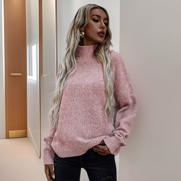 Loose Round Neck Pullover Cable - knit Sweater Women's Clothing - Sophinity