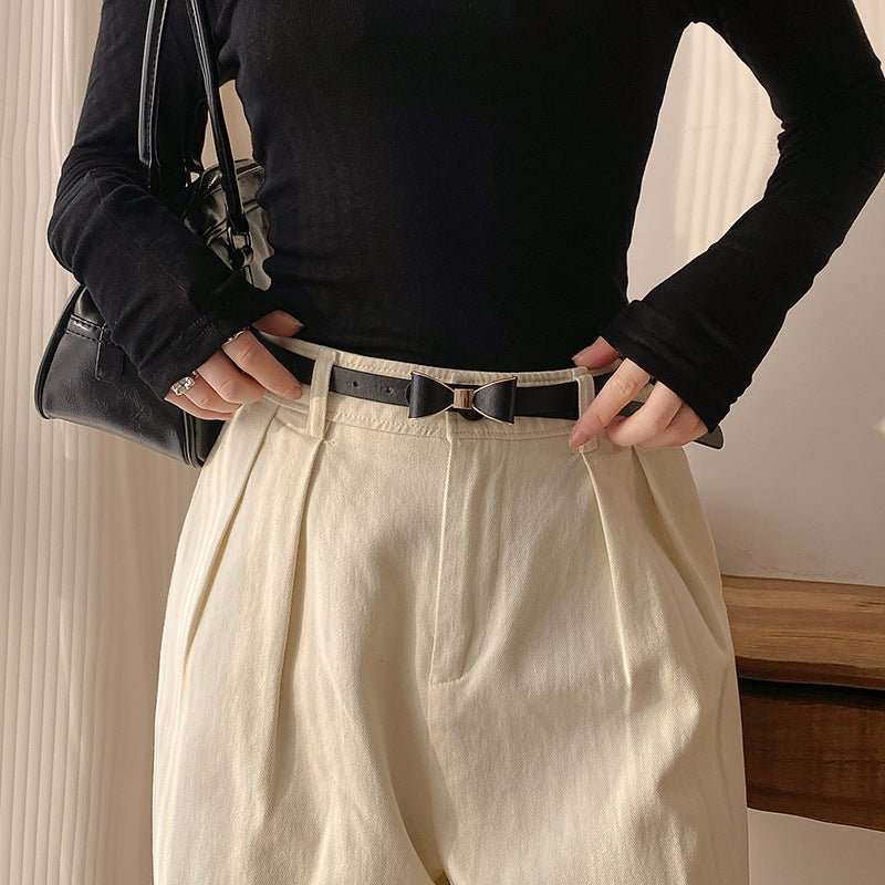 Women's Korean - style Bow Thin Belt All - matching - Sophinity