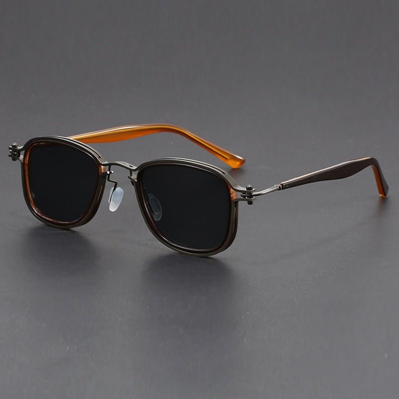 Retro Square Frame Metal Sunglasses - Sophinity