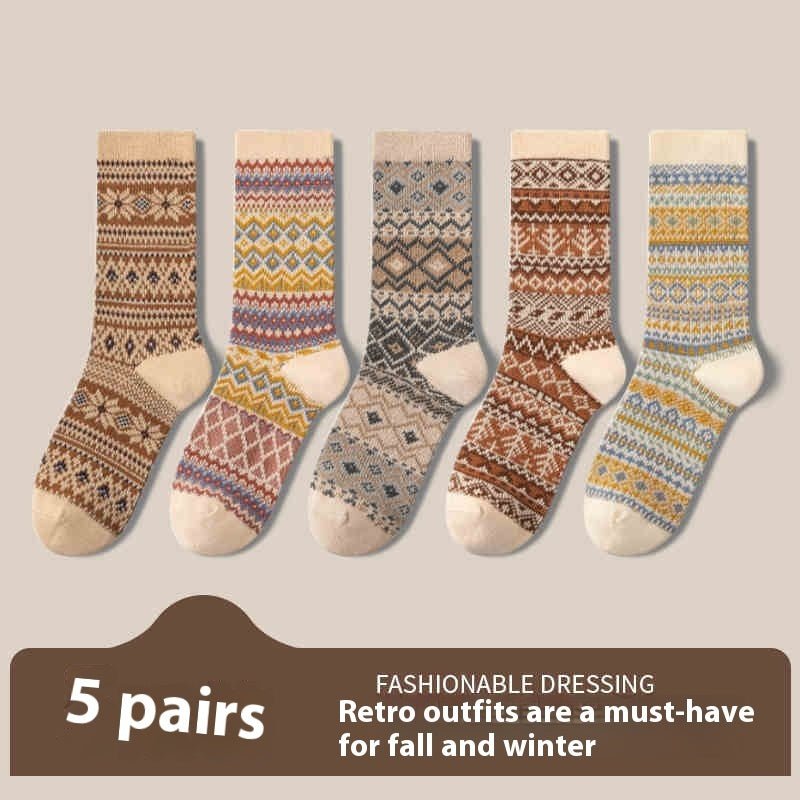 Retro Ethnic Style Socks For Women Deodorant - Sophinity