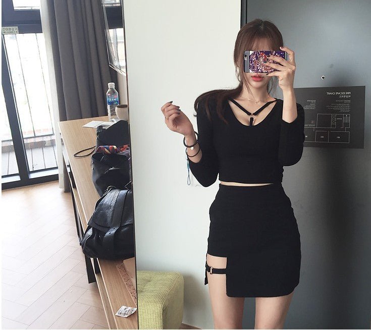 Irregular Sexy Skirt With Thin Hip Skirt - Sophinity