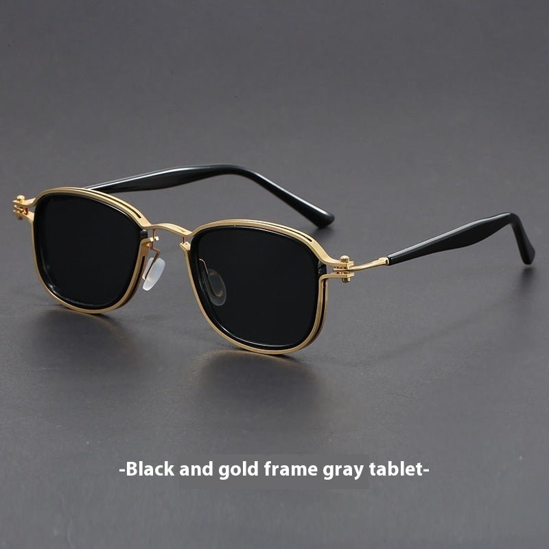 Plastic Metal Retro Square Frame Sunglasses - Sophinity