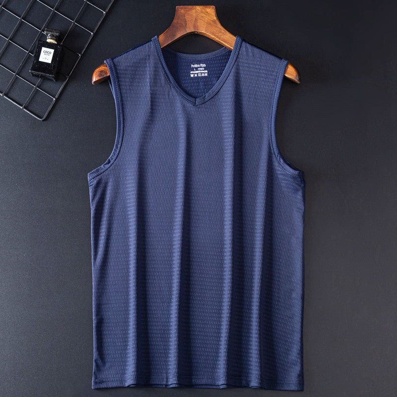 Loose Large Size Wide Shoulder Sports Quick - drying Breathable Sleeveless T-shirt - Sophinity