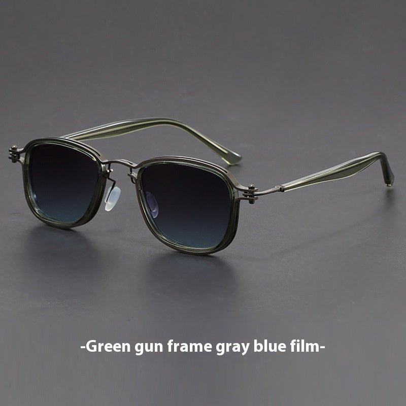 Plastic Metal Retro Square Frame Sunglasses - Sophinity