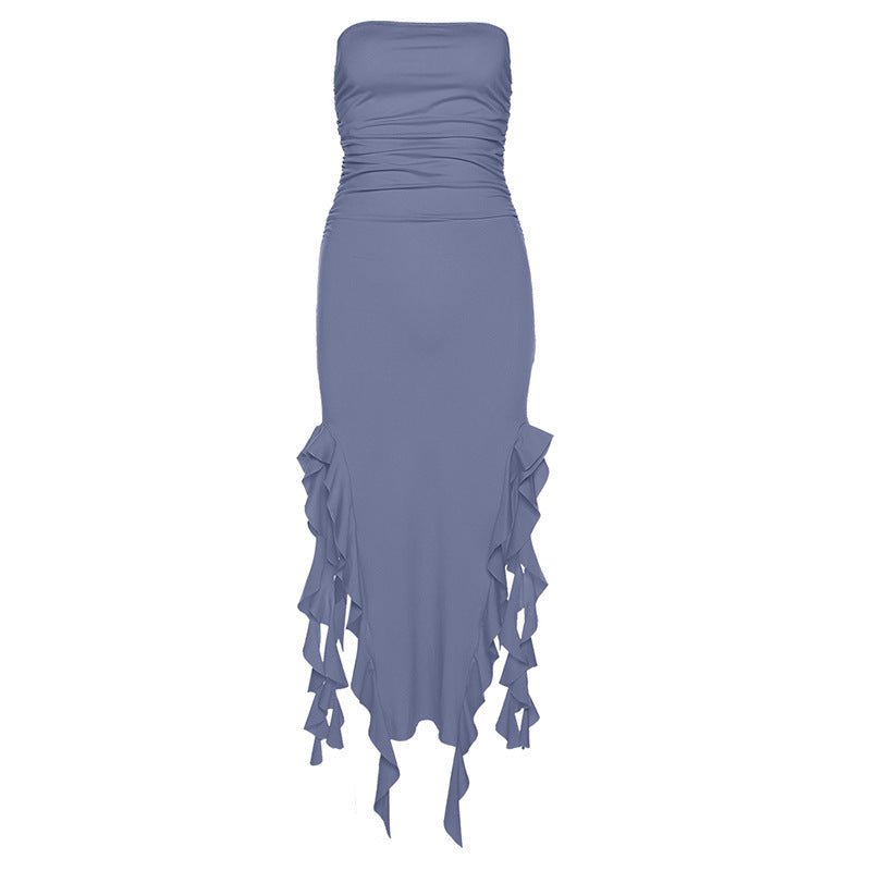 Fashion Trend Women's One Shoulder Tube Top Dress - Sophinity