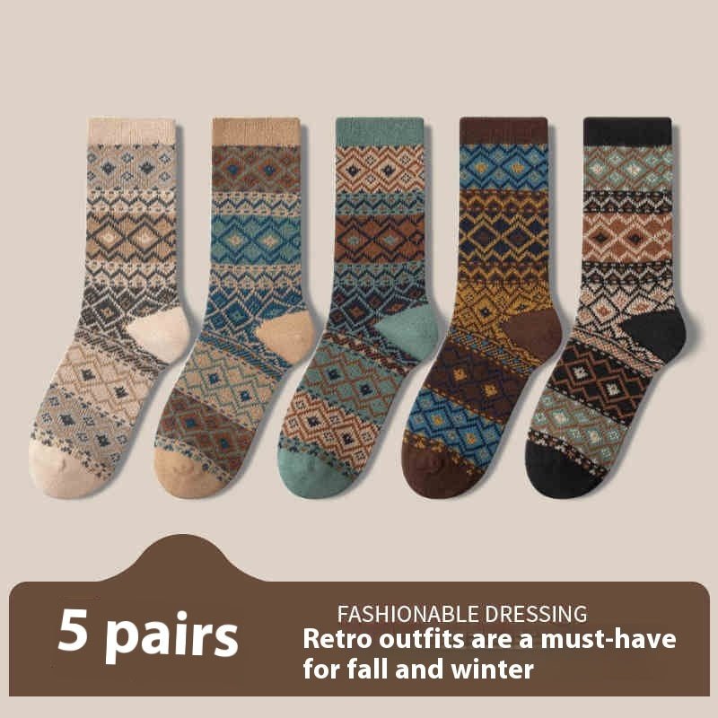 Retro Ethnic Style Socks For Women Deodorant - Sophinity