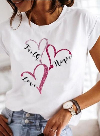 Women's Love Beauty Hip Hop Short Sleeve T Shirt - Sophinity