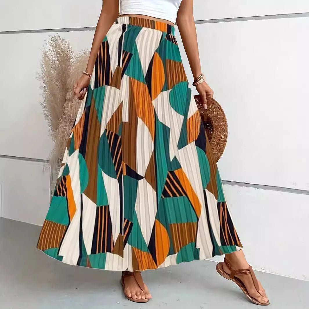 Women's Fashion Casual Printing Skirt - Sophinity