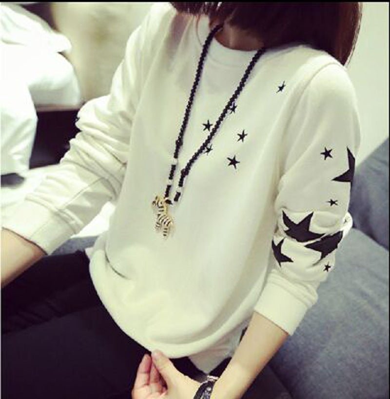 Autumn And Winter Couple Women's Long - sleeved Korean Style T-shirt Sweater Women's Top - Sophinity