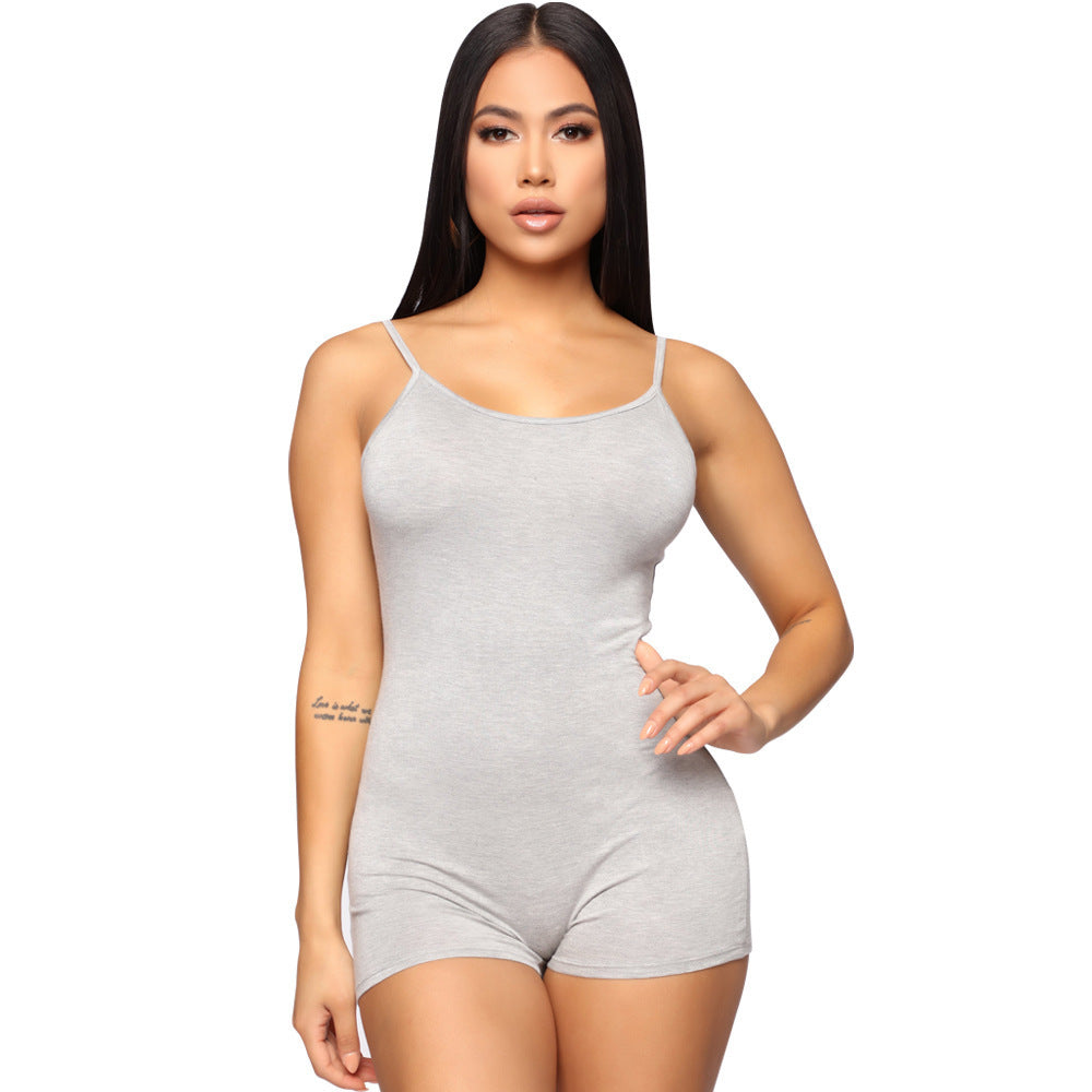 Women's Skinny Athleisure Suspender Jumpsuit - Sophinity