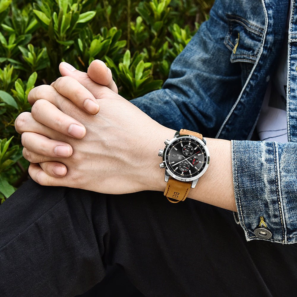 Fashion Casual Watch Mens Watches Men Luxury Brand Quartz Watch Business Leather Men's Watches Clock - Sophinity