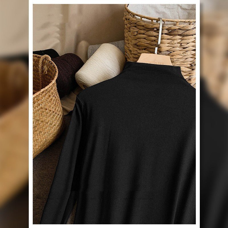 Double - sided Sanding Half Turtleneck Bottoming Shirt - Sophinity
