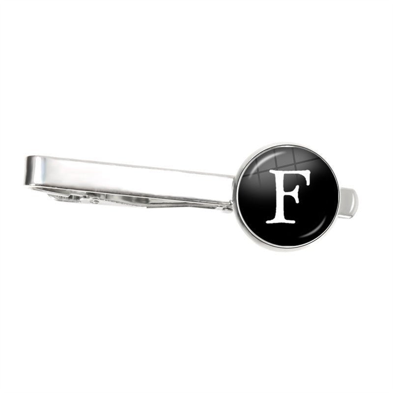 Letter Tie Clip Decoration With French Shirt - Sophinity