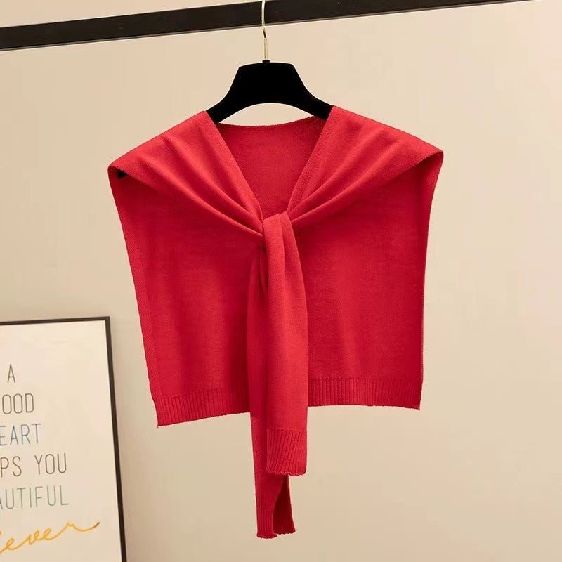Knitted Striped Shawl Outer Match High - end - Sophinity