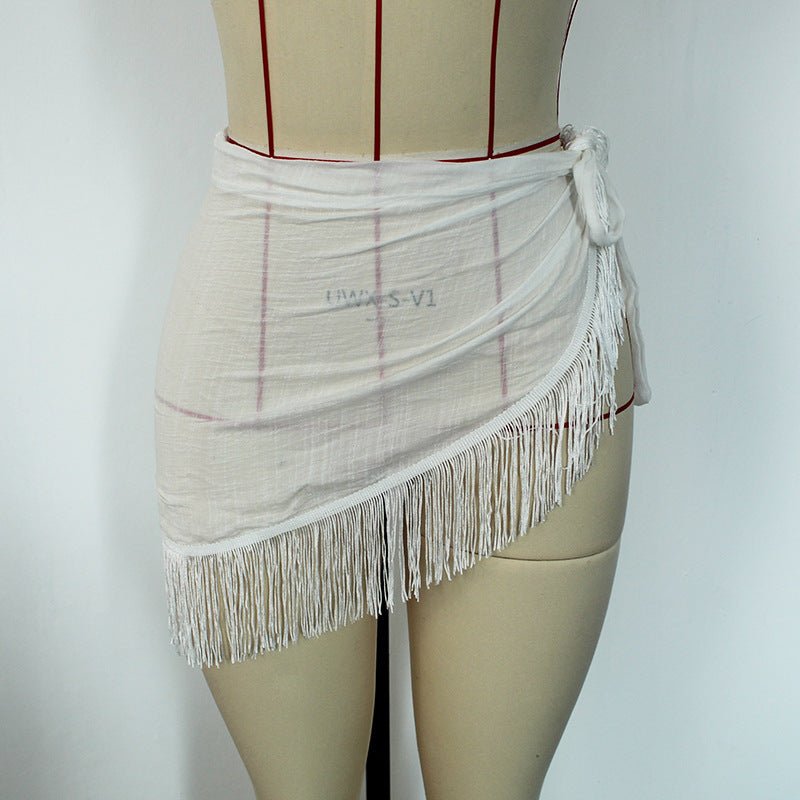 Ladies Seaside Vacation Fringed Beach Dress Sun Protection - Sophinity