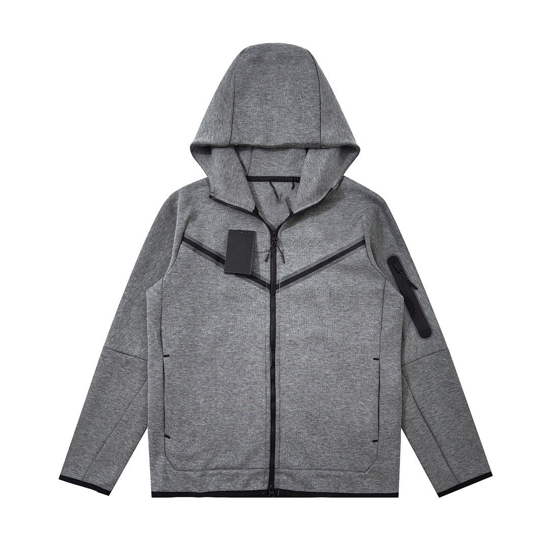 Cotton Knit Hooded Zip Shirt Athleisure - Sophinity