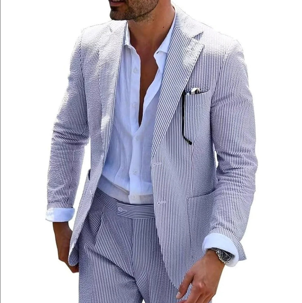 Men's Two-piece Suit Seersucker Summer - Sophinity