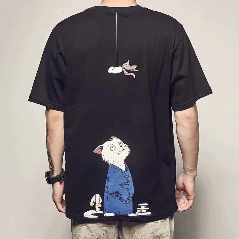 Men's T-Shirt Summer Thin Style Trend Loose Short Sleeve - Sophinity